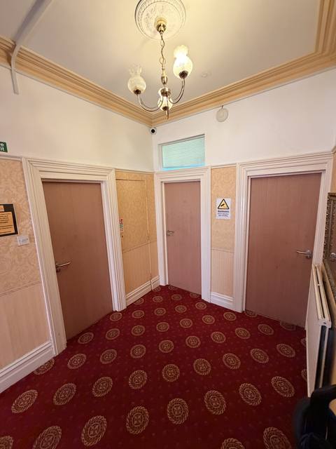 Hotel landing with new fire doors